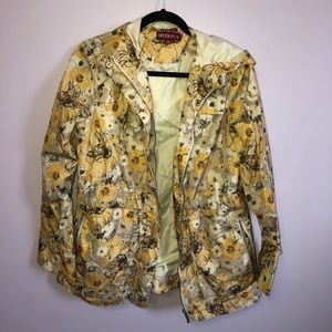 Yellow Floral Rain Jacket